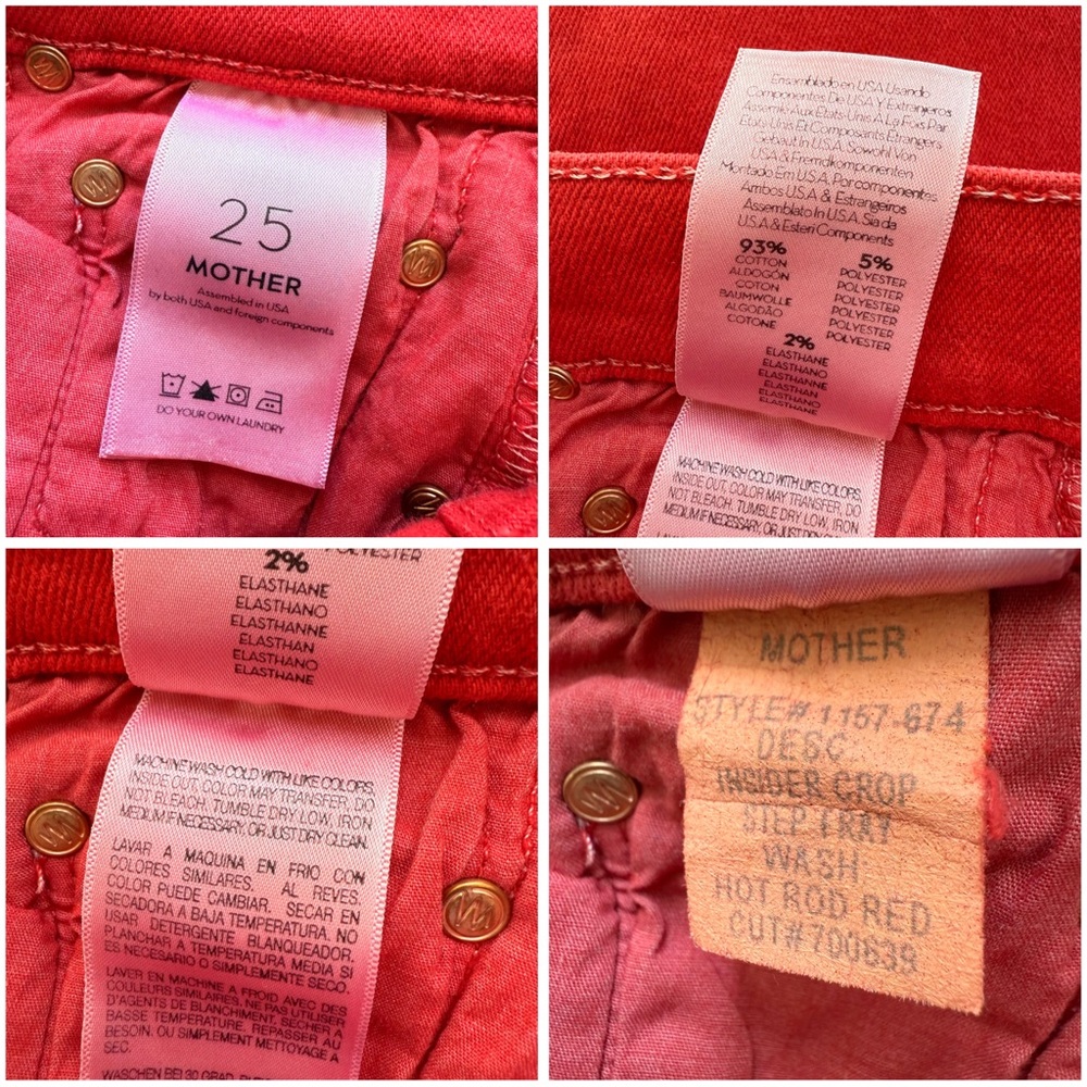 MOTHER Red Ankle Crop Jeans - Picture 12 of 12